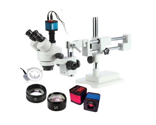 Trinocular Stereo Laboratory Electronic Repair Microscope-main